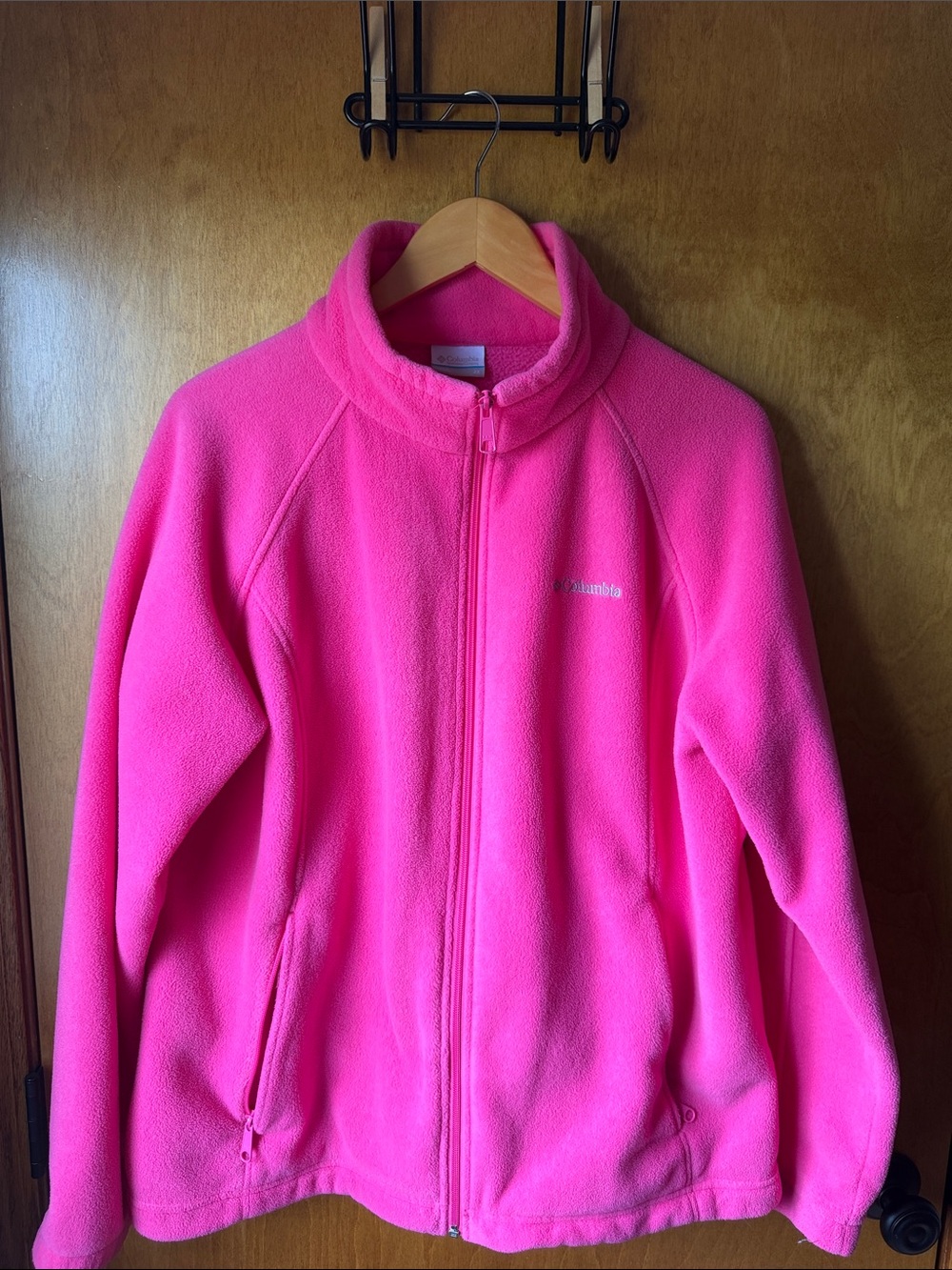 Columbia women’s bubble gum Pink Full-Zip Fleece Jacket